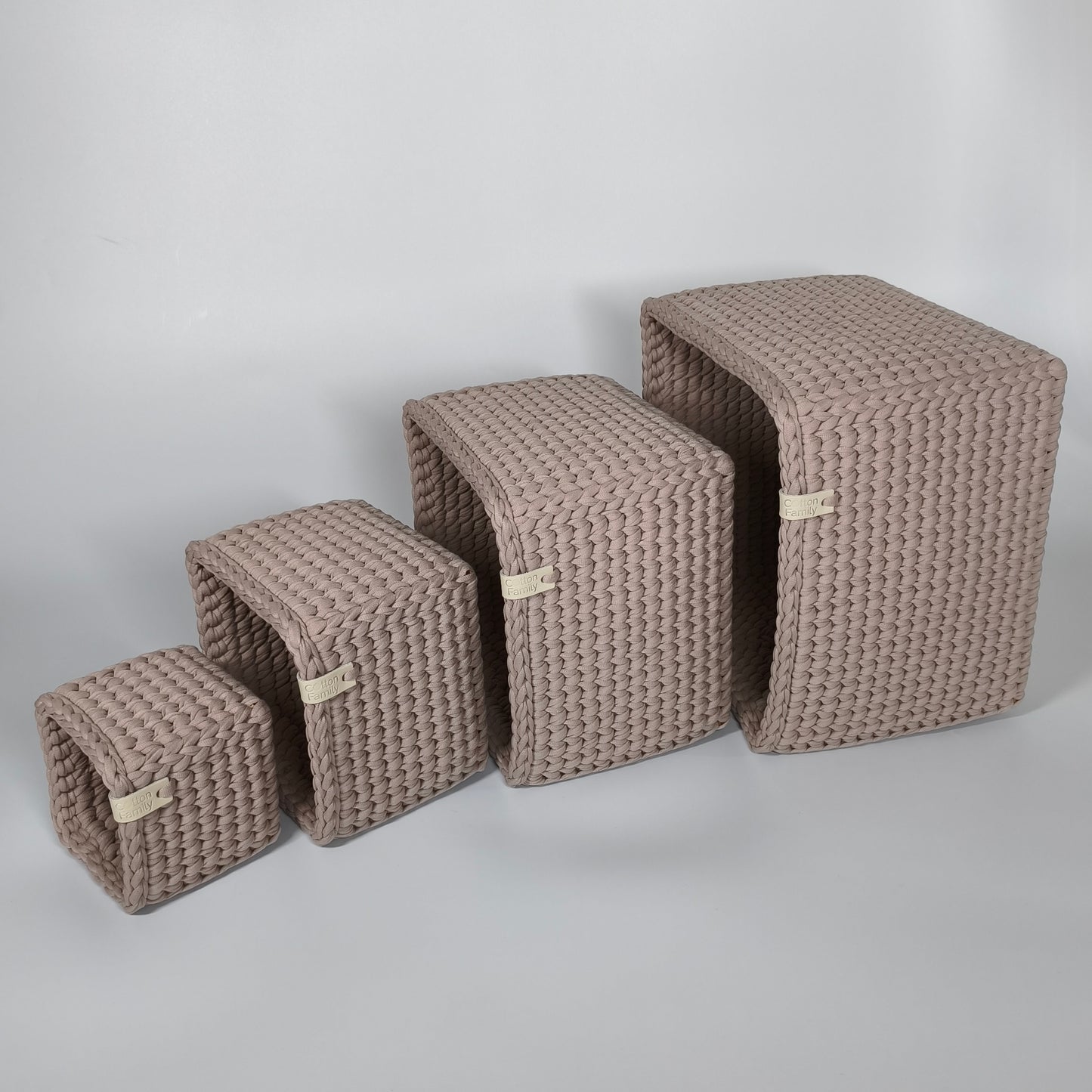 CUBE Wood Basket — Pure Cashmere