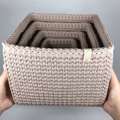 CUBE Wood Basket — Pure Cashmere