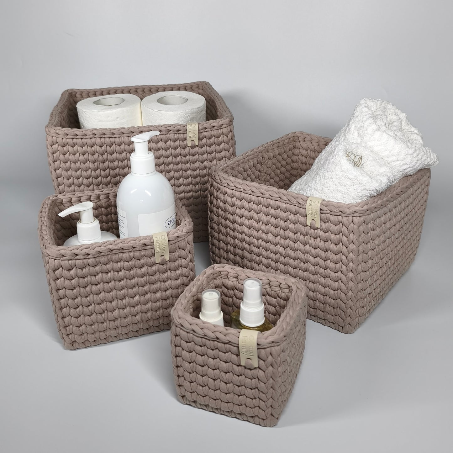 CUBE Wood Basket — Pure Cashmere