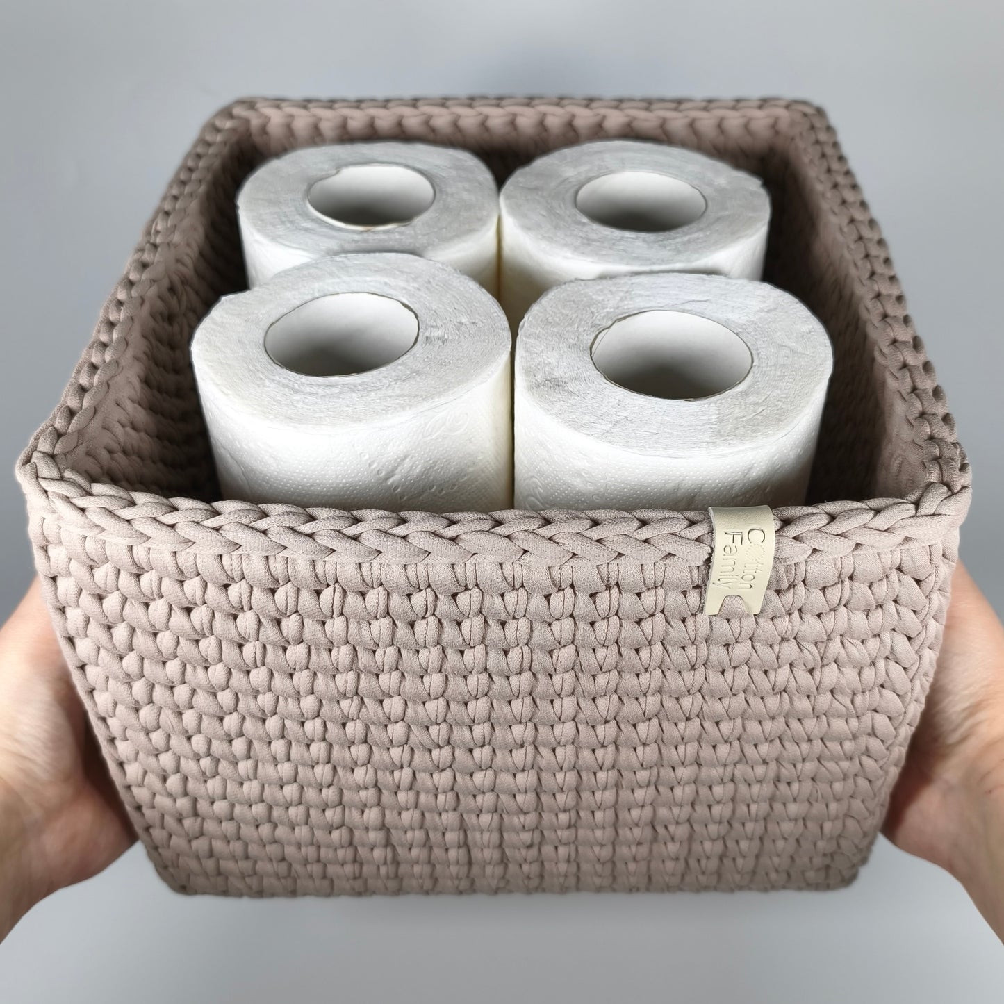 CUBE Wood Basket — Pure Cashmere