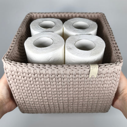 CUBE Wood Basket — Pure Cashmere
