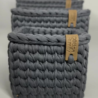CUBE Wood Basket — Slate