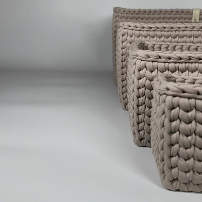 CUBE Wood Basket — Pure Cashmere